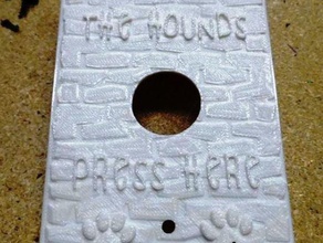 dog owner doorbell plate pets 3d print model - Mito3D