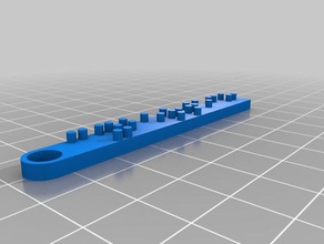 cybertech braille llavero organización personalizado 3d print model - Mito3D