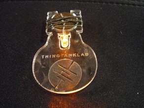 led throwie guía de luz del pin la solapa electrónica el acrílico láser 3d print model - Mito3D