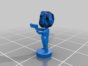 fallout pequeña pistola de muñeco las esculturas 3 new vegas 3d print model - Mito3D