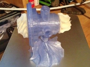 sovralimentazione centro cuscinetto portante olio raffreddato ad acqua di ingegneria flangia parte 3d print model - Mito3D