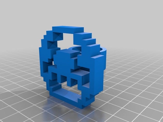 my customized pixel art ring design your own rings 3D print model - Mito3D