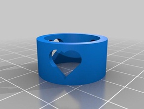 meine angepasste Herz-ring Ringe 3d print model - Mito3D
