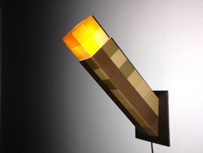 minecraft torch nightlight decor 3d print model - Mito3D