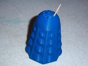 dalek toothpick shaker props 3d condoment doctor dr heeks heekscad pepper pla salt 3d print model - Mito3D