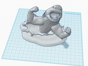 bullige Hai Tiere beefyarms muskulöse Arme great white onsuchafullsea 3d print model - Mito3D