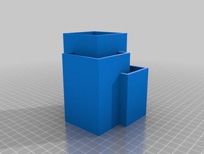 cube pen holder office 3d print model - Mito3D