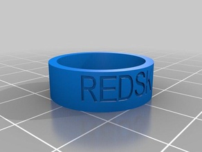 redskins ring rings customized 3d print model - Mito3D