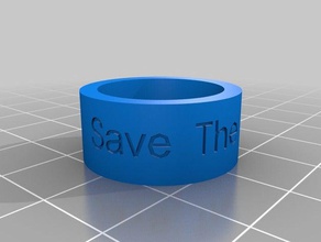salvar a la tierra en forma de anillo los anillos personalizado 3d print model - Mito3D