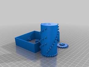 mon paramétrique personnalisé boîte à musique mécanique jouets 3d print model - Mito3D