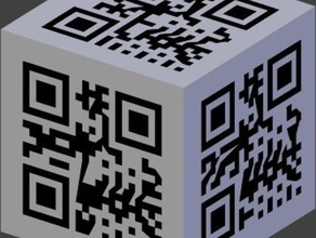 useless dice bokode die dualstrusion openscad qr qrcode qrcodes 3d print model - Mito3D