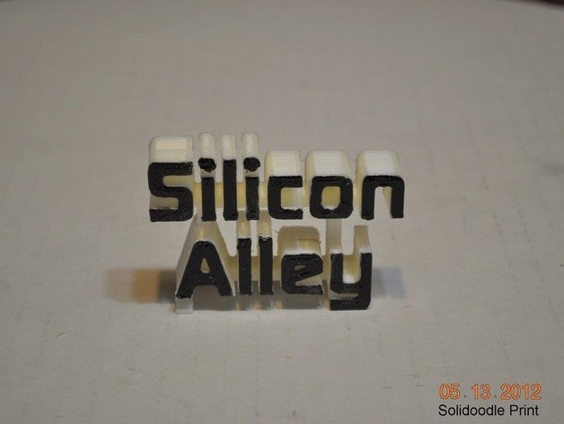 nycs silicon alley 3d signos logotipos nombres El texto en letras ornamento sketchup 3D print model - Mito3D