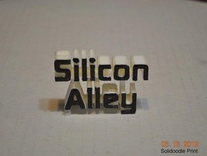 nycs silicon alley 3d signs logos names text letters ornament sketchup 3d print model - Mito3D
