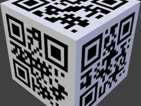 useless dice 2 bokode die dualstrusion openscad qr qrcode qrcodes 3d print model - Mito3D