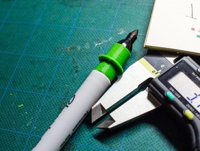sharpie ponto de multa plotter adaptador 2d a arte desenho caneta 3d print model - Mito3D