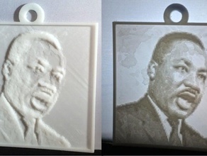 martin luther king jr lithopane 2d civil rights customized education history mlk 3d print model - Mito3D
