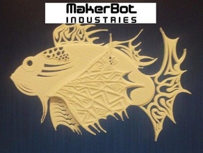 lionfish art design 2d awesomness challenge contest winner cool download fsih like onsuchafullsea replicator vote 3d print model - Mito3D