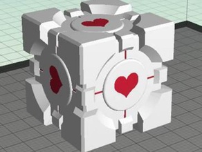companion cube Spiele portal 3d print model - Mito3D