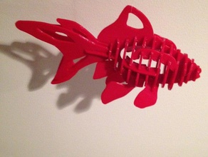 le poisson rouge de puzzle en 3d animaux onsuchafullsea 3d print model - Mito3D