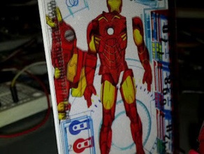 scheda topper hasbro iron man 2 movie serie di figure hobby openscad 3d print model - Mito3D
