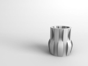 shell vase 3 decor art flowers pot 3d print model - Mito3D