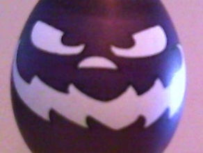 unheimlich happy jack-o-Laterne, alte 2d Kunst schwarz egg-bot eggbot halloween 3d print model - Mito3D