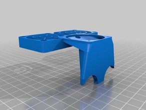 40mm fan 2x fillament extruder cooler 3d printing 3d print model - Mito3D