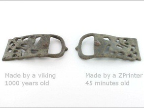 1000-Jahr-alte Wikinger-Gürtel-Schnalle Schmuck die Archäologie Kleidung 3d print model - Mito3D