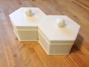 stacking hex organizer system containers 3d print model - Mito3D