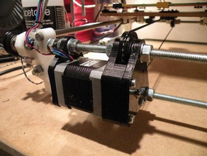 prusa y-axis torsion motor mount 3d printer parts bearing mendel openscad reprap upgrade 3d print model - Mito3D