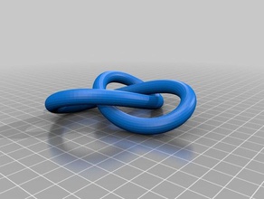 trefoil knot math art customizer openscad 3d print model - Mito3D
