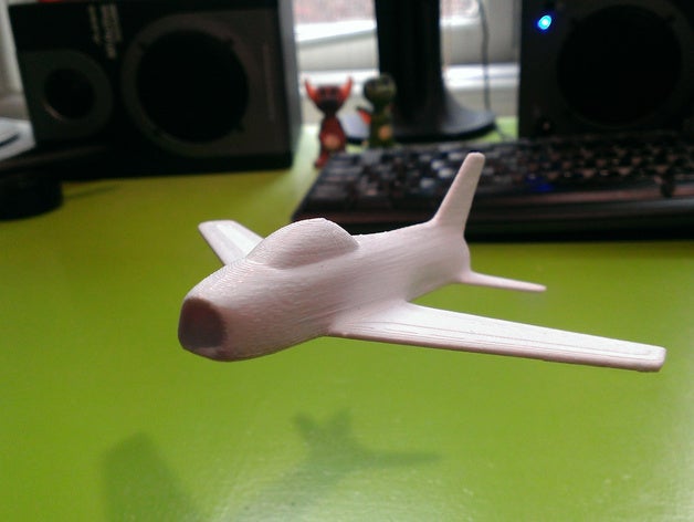 şiş savaş uçağı f-86 sabre araç f86 uçak supportless oyuncak 3D print model - Mito3D