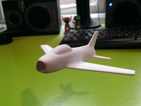 espeto de caça a jato f-86 sabre veículos f86 avião supportless brinquedo 3d print model - Mito3D