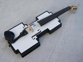 8 bit violin music instrument musical 3d print model - Mito3D