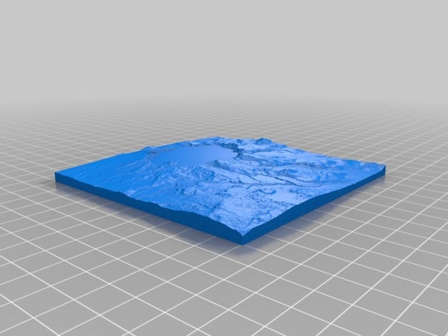 crater lake 3dtopo scans replicas 3d topo oregon volcano 3D print model - Mito3D