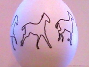 muybridge carrusel de edad 2d art huevo-bot eggbot ecuestre caballo caballos ejecución 3d print model - Mito3D
