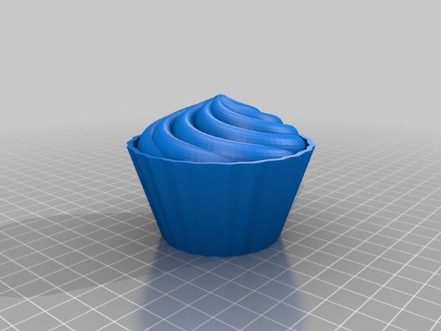 effettivo cupcake cibo bevanda reale 3D print model - Mito3D