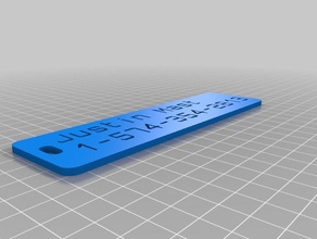 justin mast luggage label organization customized 3d print model - Mito3D