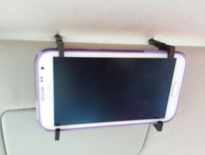 universal sun visor device mount mobile phone customizer 3d print model - Mito3D