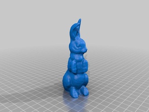 Hase Tiere 123d catch Kunst bunny Originale Kaninchen scan Skulptur 3d print model - Mito3D