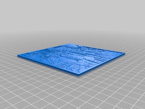 my customized lithophane parametrized length thickness 2d art 3d print model - Mito3D