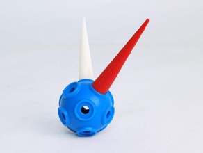 spike Bau - Spielzeug Anhang ball joint bild horn Nadel ogo der sport spire 3d print model - Mito3D