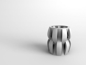 shell vaso 4 decoração de flores pote água 3d print model - Mito3D