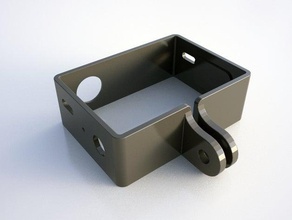 gopro diy frame camera case 3d print model - Mito3D