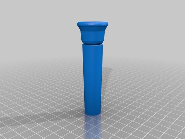my customized parametric mouthpiece 21 music 3D print model - Mito3D