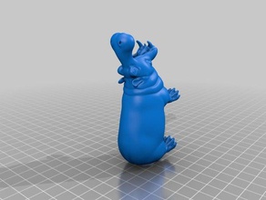 hippo Tiere 3d print model - Mito3D