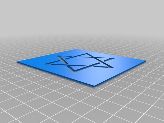 le magen david mediano art outils personnalisé 3D print model - Mito3D