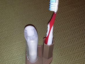 pasta de dente-escova titular casa banho 3d print model - Mito3D