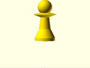 paramétrique pion jeu d'échecs 3d print model - Mito3D