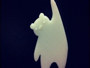 ours blanc animaux 3d porte clef la modélisation d'impression jusqu' 3d print model - Mito3D